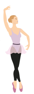 a ballerina in a ballet stance