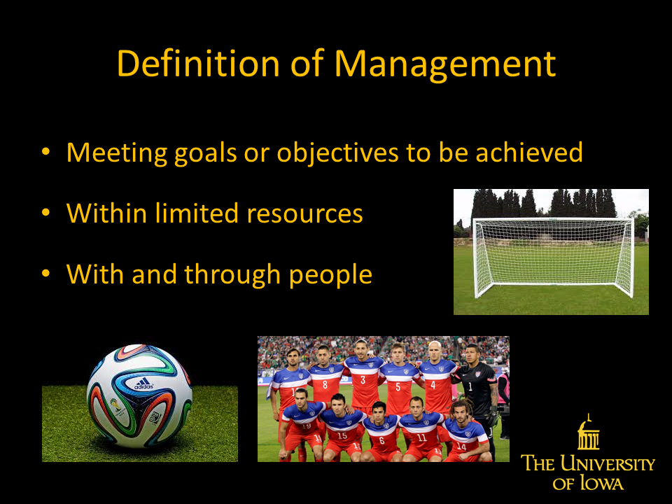 Definition of Management slide