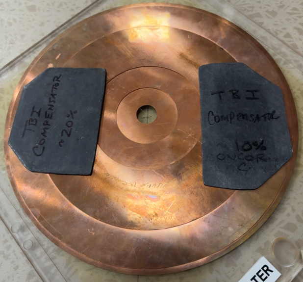 TBI flattening filter with lead compensators