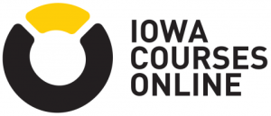 ICON Emblem with "Iowa Courses Online" to the right