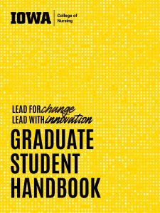 University of Iowa College of Nursing Graduate Student Handbook book cover