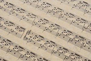 Musical notes on a page