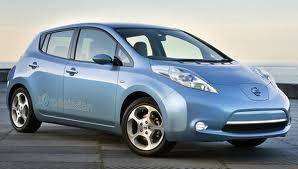 Picture of electric car Nissan leaf